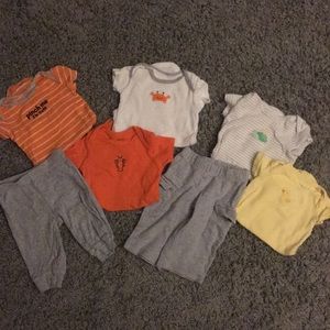 2 mix & match Carter’s onesies/pants boys 3 mo.